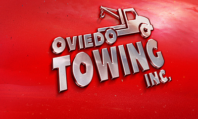 Oviedo Towing Inc. logo florida logo oviedo towing typography