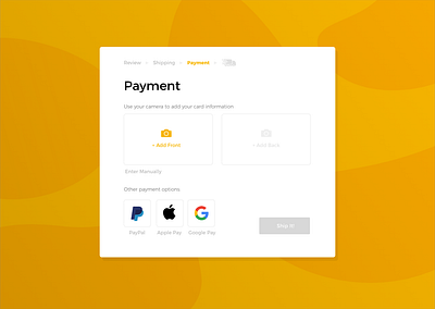 Credit Card Check Out checkout dailyui oragne