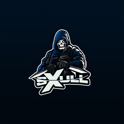 sxull char esport esportlogo graphic logo logodesign mascot skull vector