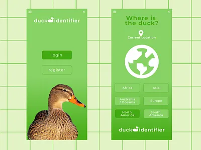 Duck Identifier Design Concept app mobile mobile design mobile ui mobile web design ux uxui