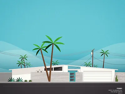 Palm Springs 1 architectural architecture california illustration midcentury modern modern palm springs racquet club