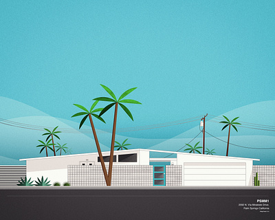 Palm Springs 1 architectural architecture california illustration midcentury modern modern palm springs racquet club