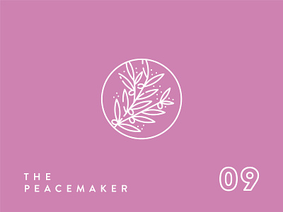 Enneagram Icon Series//Type 9 9 branch enneagram icon icon design icon set leaf leaves logo logo icon olive branch peace peaceful peacemaker personality type type 9