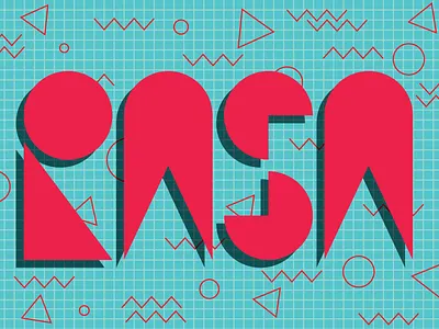 RASA - 80s Inspired typeform- Weekly warm-up 80s branding design geometic graphic design letterform logo typography vector weekly warm up