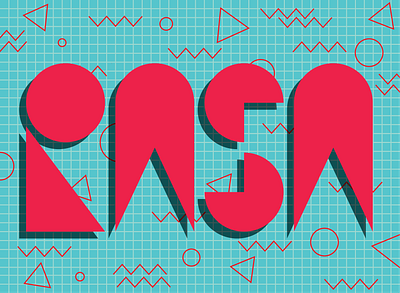 RASA - 80s Inspired typeform- Weekly warm-up 80s branding design geometic graphic design letterform logo typography vector weekly warm up