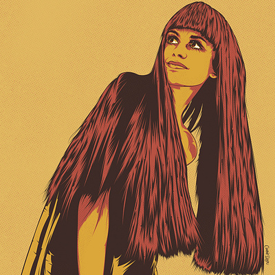 RETRO 02 artwork culture digital art editorial editorial illustration fashion fashion illustration illustration illustrator magazine model pop portrait retro vector vintage