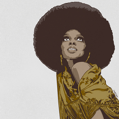 RETRO 03 afro artwork digital digital art digitalart editorial editorial illustration fashion illustration illustrator magazine model music pop portrait print sixties vector