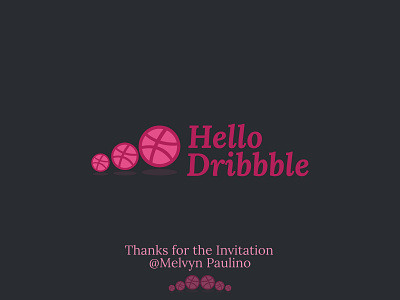 hello everyone design flat frist shot hellodribbble icon illustrator invitation logodesign thankyou type