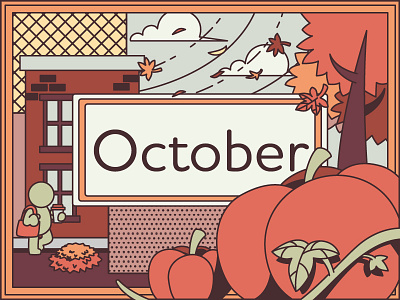 October adobe illustrator fall graphic design illustration pumpkin spice pumpkins