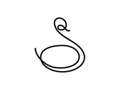 Swan lines art brand cooperbility design drawing illustration line art logo s swan