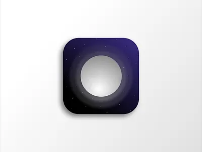 Daily UI | 005 | App Icon 005 app dailyui dailyuichallenge design icon moon space stars ui ux visual design