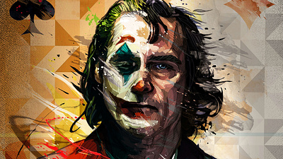 Joaquin Phoenix Joker artistic Poster actor artist celebrity cinema design dress entertainment fame famous fashion film hollywood illustration joker movie premiere star symbol talent vector