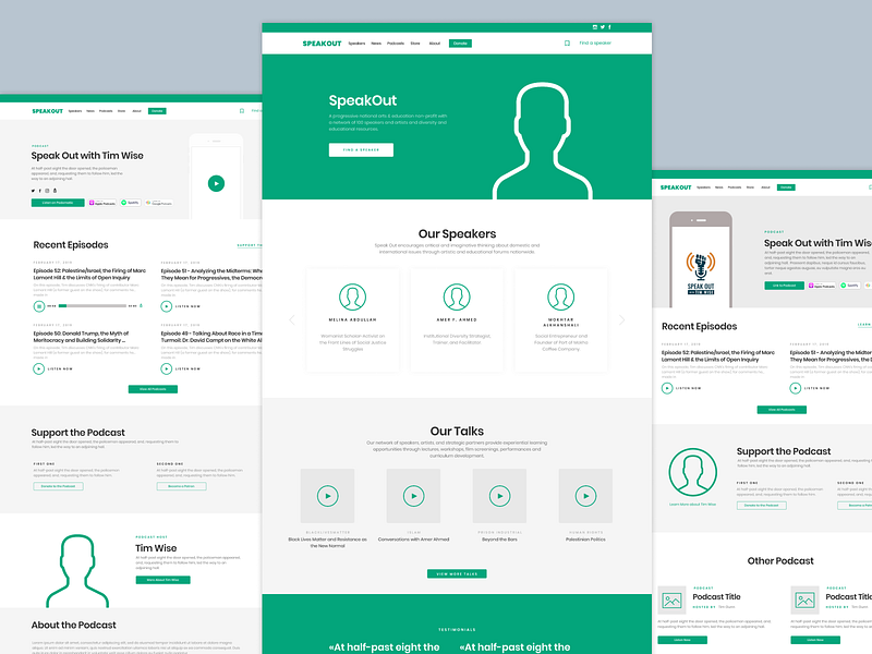 SpeakOut Redesign - Wireframes design user experience ux uxui website wireframes