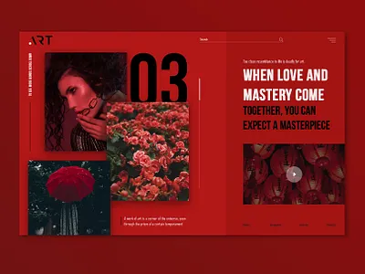 Art blog clean concept design fashion homepage inteface ui ux web design website