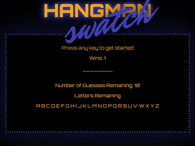 Hangman Game animation app design