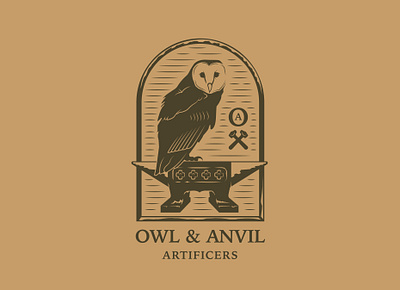 Owl & Anvil anvil brand identity branding branding design dribbble illustration illustrator logo logo design logos owl owl illustration