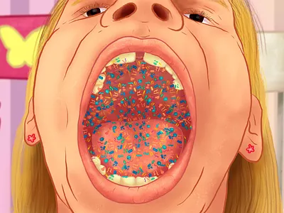 Mouth and bacteria animation background bacteria bacterias boca illustration lengua mouth photoshop texture