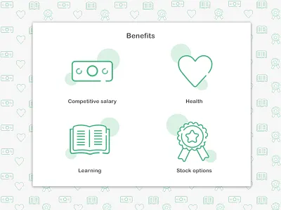 Benefits Icons design icon illustration minimal ui ux vector web website