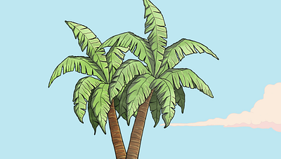 Palmtrees art brush illustraion palm palm leaf palm tree photoshop