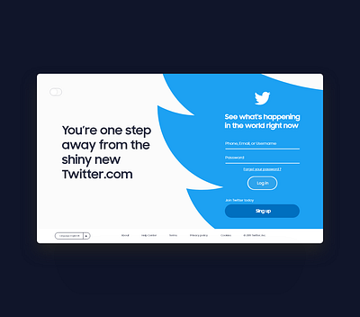 Twitter Web Page Concept app app design daily challange design landing page ui app ui dashboard ui designer uidesign website