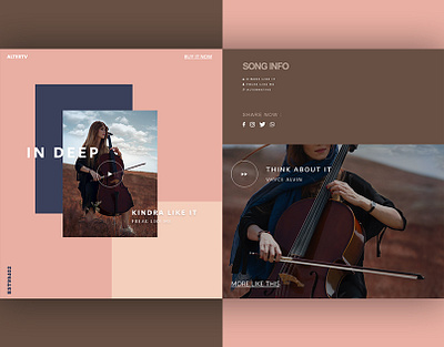 Music landing page adobexd design fashion illustrator ui ux web website