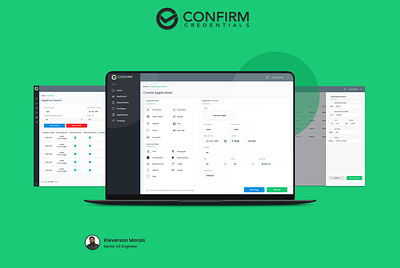 Confirm Credentials - Dashboard - Background Check Solution app design application dashboad dashboard ui design form freelance icon icon design iconography icons logo navigation sketch typography ui ux web design webdesign