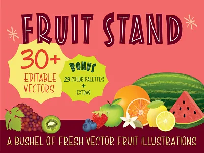 FruitStand Illustrations design fruit icon illustration vector