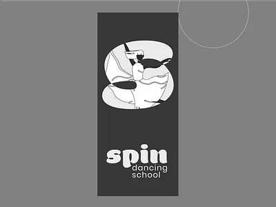 Spin Dance school secondary logo brand identity branding dance illustration logo school spin typography