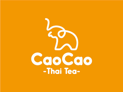 Cao cao thai tea Logo animal brand branding design elephant icon line logo symbol thai tea