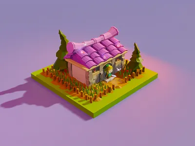 Link's House 3d blender blender3d fanart fantasy house illustration legend of zelda link