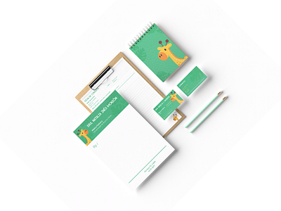Pediatric Office branding design flat illustration logo personal card