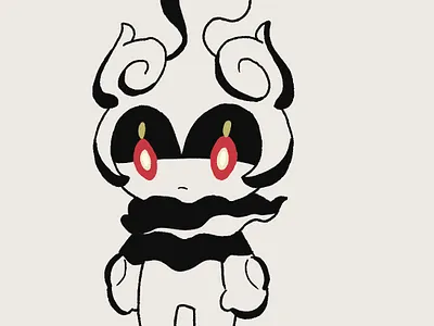 Inktober / Marshadow art black conceptual illustration ink inktober love marshadow pokemon red shading stipple vector