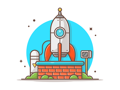 Rocket Testing 🚀 astronaut icon illustration launch logo mascot rocket rocket logo science space technology testing