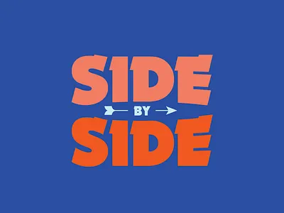 Side by Side Logo branding design flat logo typography vector