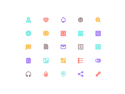 Icon sets for HAHO part 4 design system element flat icon haho icon icon artwork icon design icon set iconography icons information share social media ui ui design uiux uiuxdesign user profile vector web