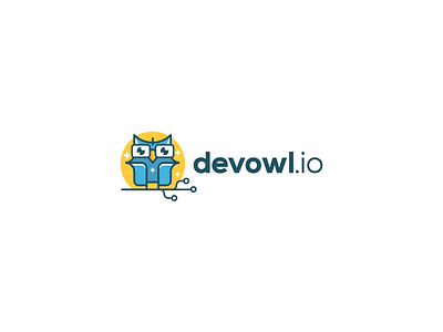 Developing Geek Owl logo for devowl.io animal codes coding developing geek it logo logodesign owl owls smart symbols tech technology webdesign website