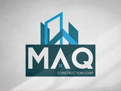 MAQ Construction Corp. architecture branding builder building construction creative design emblem engineering flat flatdesign houses illustration illustrator logo mockup photoshop printing typogaphy wallpainting