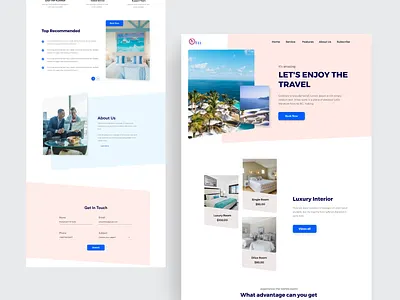 Hotel landing page app design design hotel landing page landing page landingpagedesign minimal minimal design ui ui ux webdesign website website design