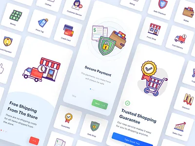 eCommerce Icon Pack branding crm design ecommerce flat header icon illustration landing logo marketing onboarding ui ux vector website