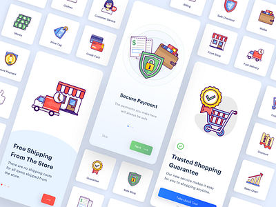 eCommerce Icon Pack branding crm design ecommerce flat header icon illustration landing logo marketing onboarding ui ux vector website