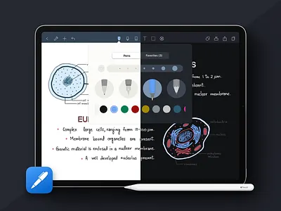 Noteshelf Dark 🌗 dark mode darkmode ios ipad iphone noteshelf ui ux