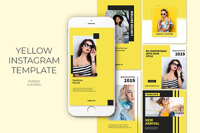 Yellow Instagram Templates adroll animated animated banner banner pack banners business buy clothes clothing cloths coupon deal discount dress fashion flat flat design gif instagram marketing