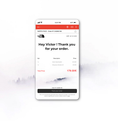 DailyUI017 - Hint: Design an Email Receipt. creative creative design dailyui design designer email graphic graphicdesign minimalist mobile mobileui ui ui design uiux ux
