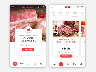 Meat Shop animation beauty dashboard design dribbble interaction mobile app design mobile app development mobile application ui ux