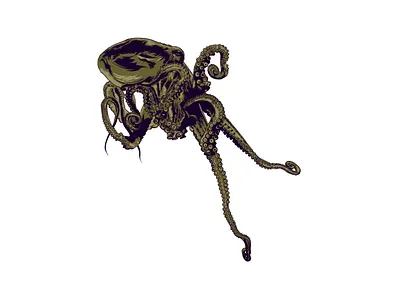 UNDER THE SEA artwork creative creature design digital digital art editorial editorial art editorial illustration illustration illustrator magazine nature ocean octopues print sea tentacle tentacles vector