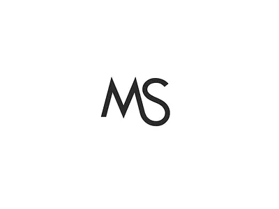MS logo design illustrator logo ui
