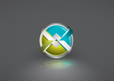 XO Emblem blue brand branding concept design green icon illustration logo vector