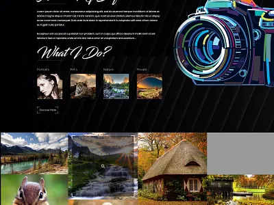 Photography arshuman creative graphic desgin landing page layout photography photography portfolio ui ux web design website