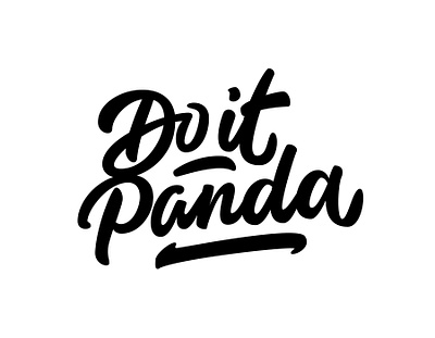 Do it Panda clientwork custom lettering hand drawn logo logo designer logotype panda panda logo procreate typography vector