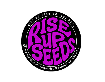 Rise Up Seeds clientwork custom lettering handlettering lettering logo logo designer logodesign logotype procreate typography